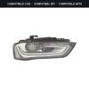 Compatibile con: Faro Anteriore Destro Audi A4 2012-2014 – Xenon+H7 C/Luce Diurna A Led Afs C/Motore Parabola Nera
