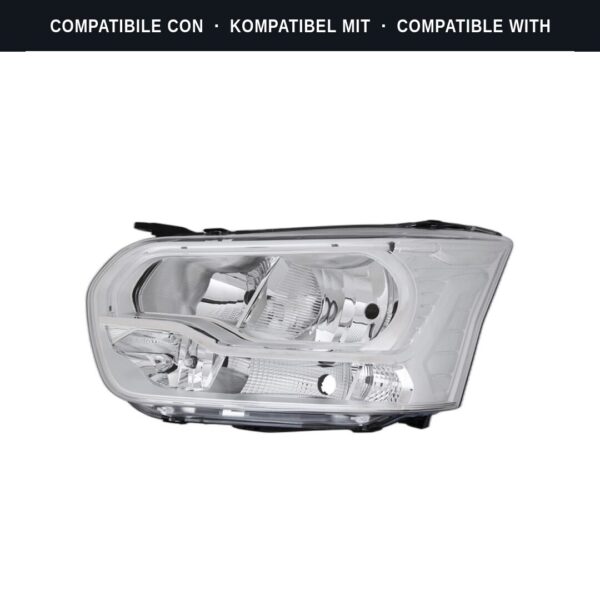 Passend für: Faro Vorne Sinistro Ford Transit 2014+ – Parabola Cromata – C/Luce Diurna A Led