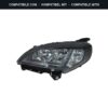 Compatibile con: Faro Anteriore Destro FIAT Doblo’ 2015+ – Nera