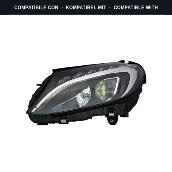 Compatibile con: Faro Anteriore Sinistro Mercedes Classe C W205 2014-2017 – Full Led C/Motore Elettrico
