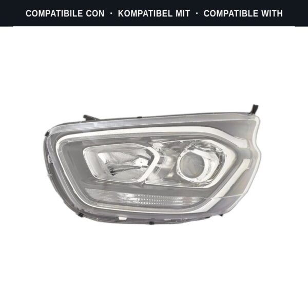 Compatibile con: Faro Anteriore Sinistro Ford Transit Custom – Tourneo Custom 2018+ – H1-H7 C/Luce Diurna A Led C/Motore