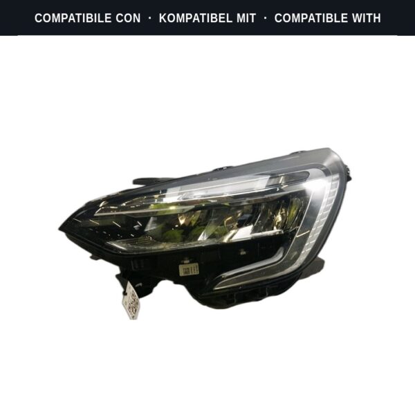 Compatibile con: Faro Anteriore Destro Renault Clio 2019-2022 – Parabola Cromata