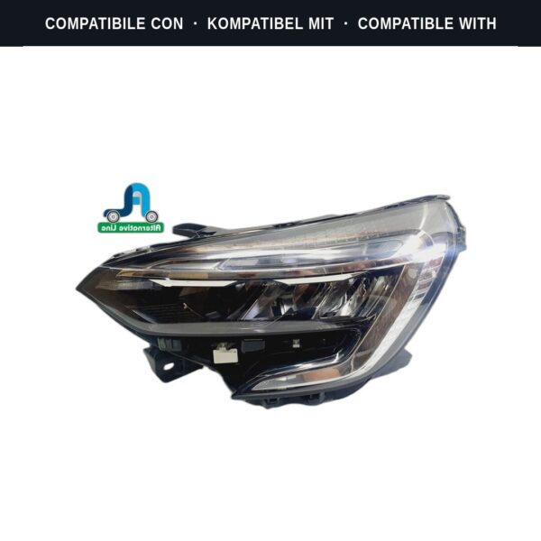 Compatibile con: Faro Anteriore Destro Renault Clio 2019-2022 – Parabola Nera