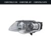 Passend für: Faro Vorne Sinistro Volkswagen PASSAT B6 2009+ Xenon (Rif. 043625) Originale Valeo