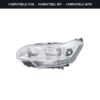 Passend für: Faro Vorne Sinistro Citroen C5 2009+ Alogeno (Rif. 043691) Originale Valeo