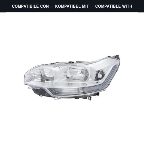 Passend für: Faro Vorne Sinistro Citroen C5 2009+ Alogeno (Rif. 043691) Originale Valeo