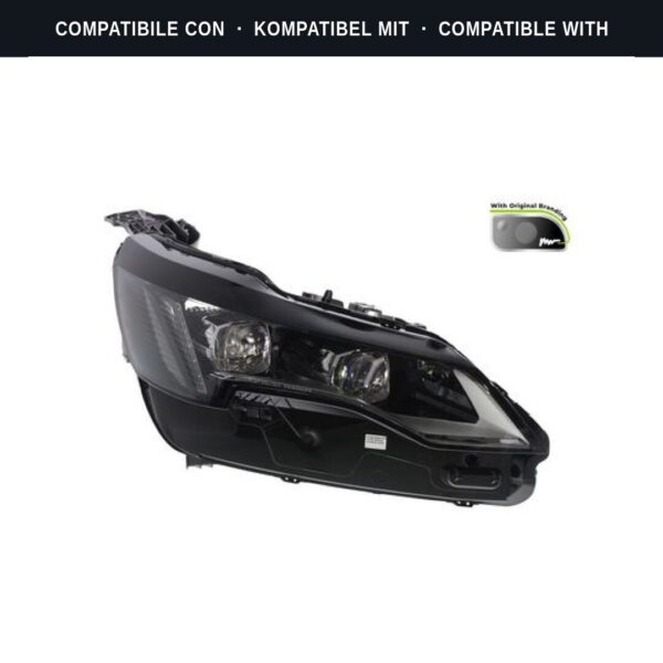 Compatibile con: Faro Anteriore Destro Peugeot 3008 II SUV 2018+ LED (Rif. 451109) Originale Valeo