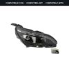 Compatibile con: Faro Anteriore Destro Peugeot 3008 II SUV 2019+ Originale Valeo