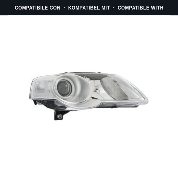 Passend für: Faro Vorne Sinistro Volkswagen PASSAT B6 2009+ Alogeno (Rif. 088977) Originale Valeo