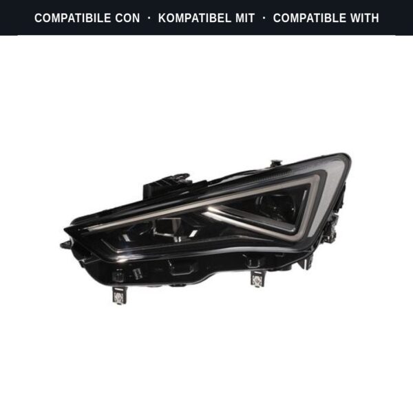 Compatibile con: Faro Anteriore Sinistro Seat LEON 2021+ LED Originale Valeo