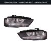 Compatibile con: Coppia Fari Anteriori Destro + Sinistro Audi A4 2012-2014 – C/Motore Parabola Nera
