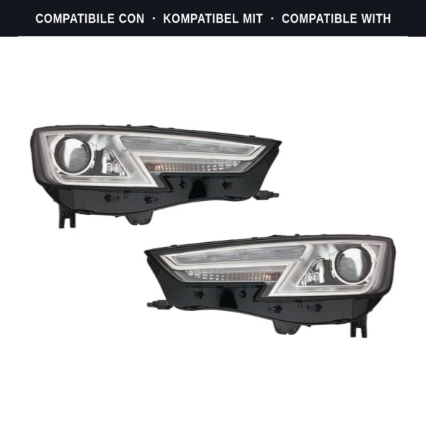 Compatibile con: Coppia Fari Anteriori Destro + Sinistro Audi A4 2015+