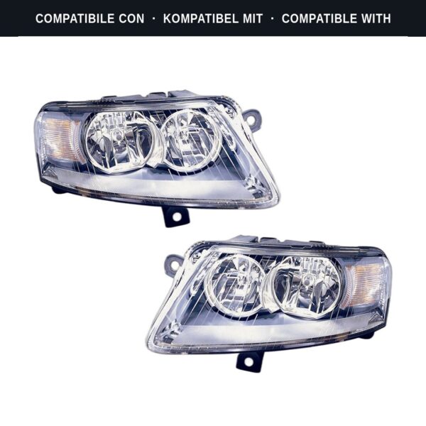 Compatibile con: Coppia Fari Anteriori Destro + Sinistro Audi A6 2004-2007