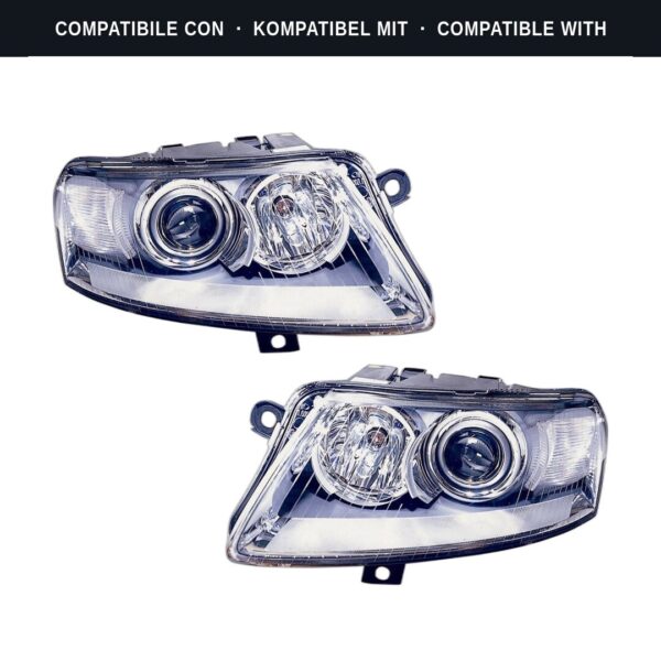 Compatibile con: Coppia Fari Anteriori Destro + Sinistro Audi A6 2004-2007 – Xenon