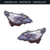 Compatibile con: Coppia Fari Anteriori Destro + Sinistro BMW Serie 5 2003+ – Modello E60 Bixeno Con Luce Diurna A Led Con Motore Parabola Nera