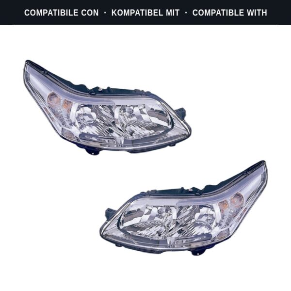 Compatibile con: Coppia Fari Anteriori Destro + Sinistro Citroen C4 2005-2009