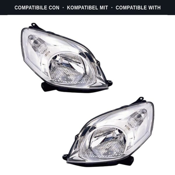 Compatibile con: Coppia Fari Anteriori Destro + Sinistro FIAT Fiorino – Qubo – Citroen Nemo – Peugeot Bipper 2008+