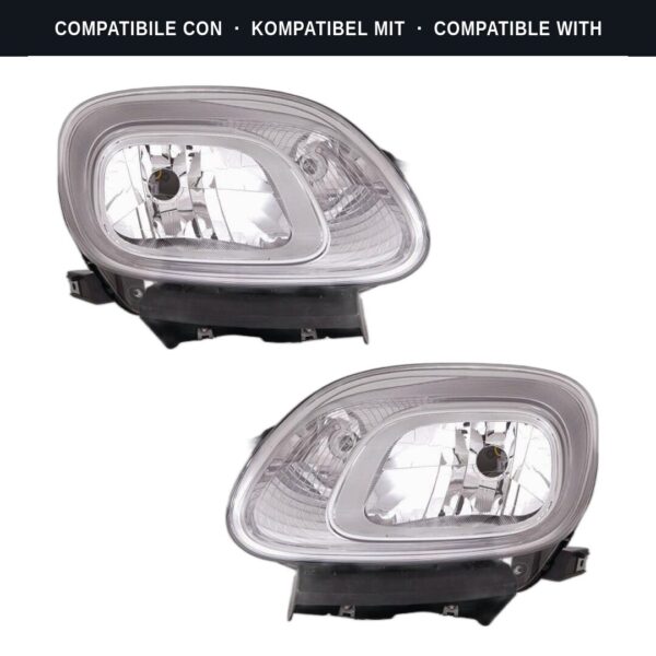 Compatibile con: Coppia Fari Anteriori Destro + Sinistro FIAT Panda 2012+