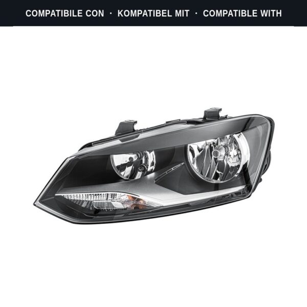 Compatibile con: Faro Anteriore Sinistro Volkswagen Polo 2009+ – 2H7 Originale HELLA