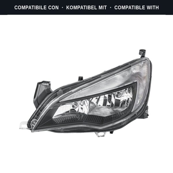 Compatibile con: Faro Anteriore Sinistro Opel Astra J 2010+ – 2H7 Originale HELLA