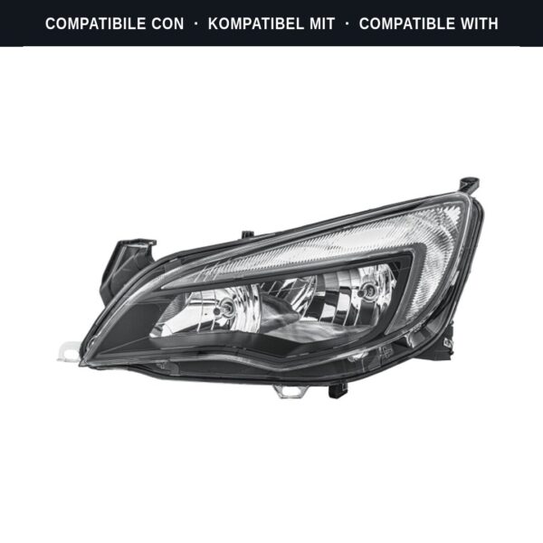 Compatibile con: Faro Anteriore Sinistro Opel Astra J 2010+ – 2H7 Originale HELLA