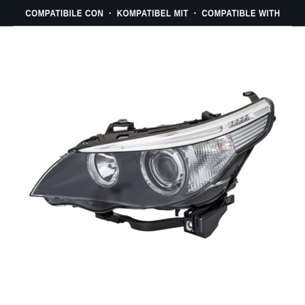 Compatibile con: Faro Anteriore Sinistro Bmw Serie 5 2003-2007 – Bi-Xenon Originale HELLA