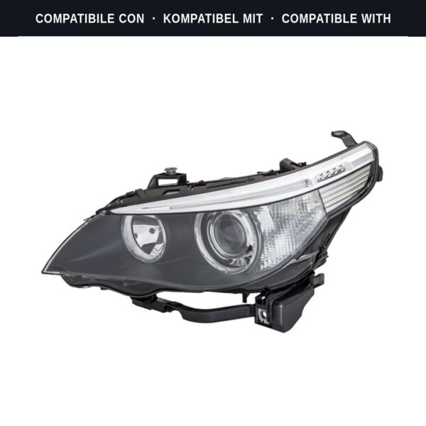 Compatibile con: Faro Anteriore Sinistro Bmw Serie 5 2003-2007 – Bi-Xenon Originale HELLA