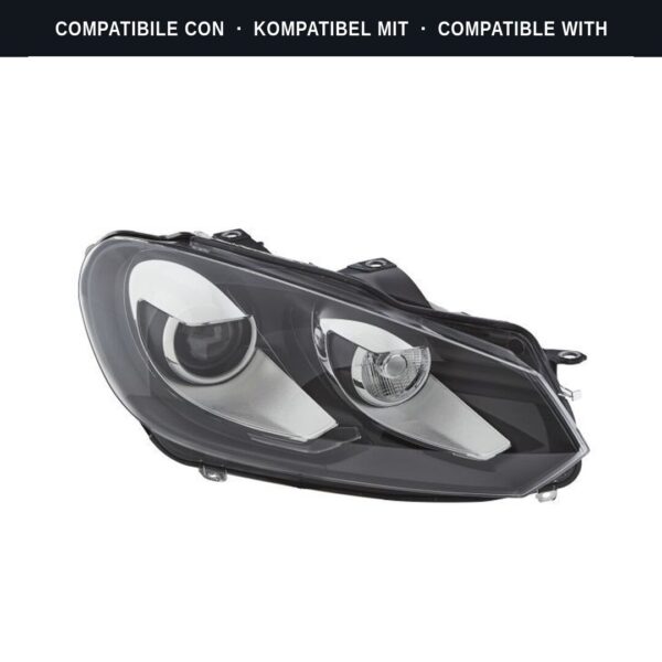 Compatibile con: Faro Anteriore Destro Volkswagen Golf VI 2009+ – Bi-Xenon Originale HELLA