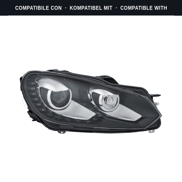 Compatibile con: Faro Anteriore Destro Volkswagen Golf VI 2009+ – Bi-Xenon Originale HELLA