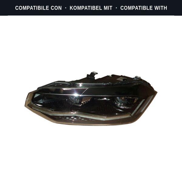 Compatibile con: Faro Anteriore Sinistro Volkswagen Polo 2017+ Full LED Originale Valeo