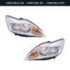 Compatibile con: Coppia Fari Anteriori Destro + Sinistro Ford Focus 2007-2010 – Parabola Cromata – Parabola Cromata C/Motor Elettrico