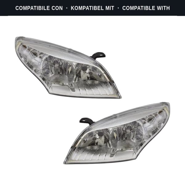 Compatibile con: Coppia Fari Anteriori Destro + Sinistro Renault Megane 2008-2011 – Parabola Cromata