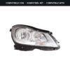 Compatibile con: Faro Anteriore Destro Mercedes Classe C W204 Berlina – Coupe’ 2011+ – Parabola Cromata