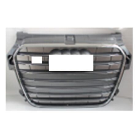 Griglia Audi A1 dal 2010 Grigia con Cornice, Modanatura e Fori Sensori di Parcheggio Cromati, originale 8X08536511QP
