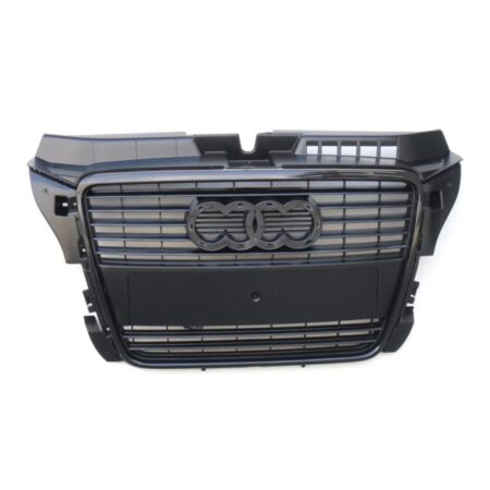 Griglia Audi A3 8P 3 Porte dal 2010 Lucida e Nera con Portatarga