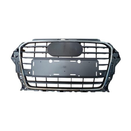 Griglia Audi A3 8V dal 2012 Cromata e Grigia con Fori Sensori di Parcheggio e Portatarga