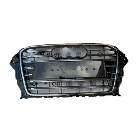 Griglia Audi A3 8V dal 2012 Cromata e Nera con Fori Sensori di Parcheggio