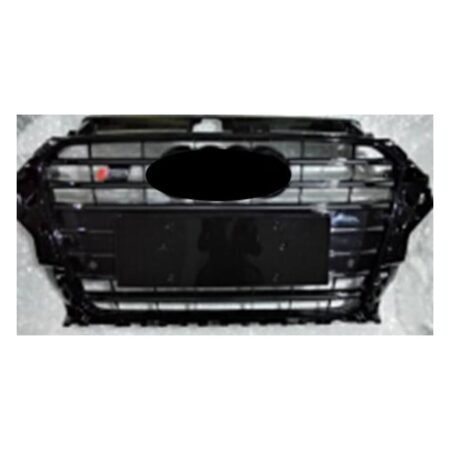Griglia Audi A3 8V dal 2012 Nera Lucida con Fori Sensori di Parcheggio