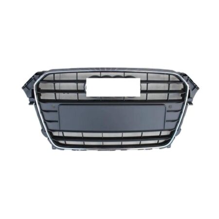 Griglia Audi A4 dal 2011 Cromata e Nera Lucida con Fori Sensori di Parcheggio