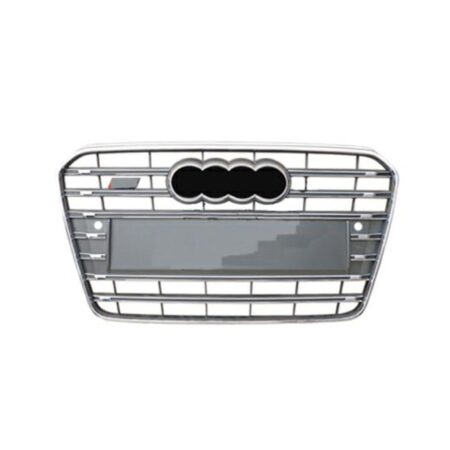 Griglia Audi A5 Sportback e S5 dal 2011 Cromata e Grigia con Fori Sensori di Parcheggio