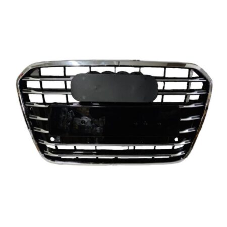 Griglia Audi A6 dal 2011 Cromata e Nera con Fori Sensori di Parcheggio