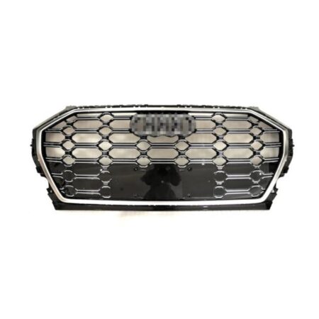 Griglia Audi Q5 dal 2020 S-Line Lucida e Silver Nera, originale 80A853651AHRN4