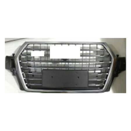 Griglia Audi Q7 dal 2015 Silver e Nera con Fori Sensori di Parcheggio, originale 4M0853651GMX2