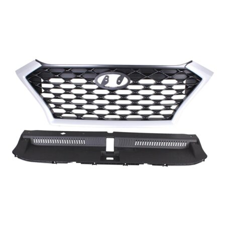 Griglia Hyundai Tucson dal 2018 Nera Lucida con Modanatura Silver, originale 86350D7500