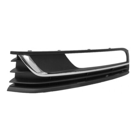Griglia Paraurti Anteriore Sinistra Volkswagen Passat dal 2010 con Foro Fendinebbia e 1 Profili Cromati, originale