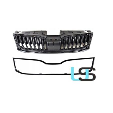Griglia Skoda Octavia dal 2017 con Cornice Nera Lucida, originale 5E0853653C041