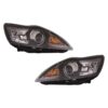 Coppia Fari Anteriori Destro + Sinistro Ford Focus 2007-2010 – Parabola Nera – Xenon Parabola Nera C/Motor Elettrico