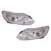 Coppia Fari Anteriori Destro + Sinistro Ford Focus 2011-2013 – Parabola Cromata – Xenon Parabola Cromata C/Motore