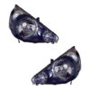 Coppia Fari Anteriori Destro + Sinistro Honda Jazz – 2002>08/2004> Parabola Nera Modello Stanley, originale 33101SAAQ01