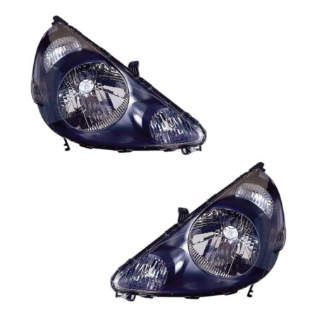 Coppia Fari Anteriori Destro + Sinistro Honda Jazz – 2002>08/2004> Parabola Nera Modello Stanley